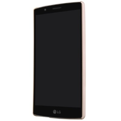 LG G4 Stylus (H635) Nillkin Frosted Shield auksinis plastikinis dėklas + apsauginė ekrano plėvelė / Priedai.lt