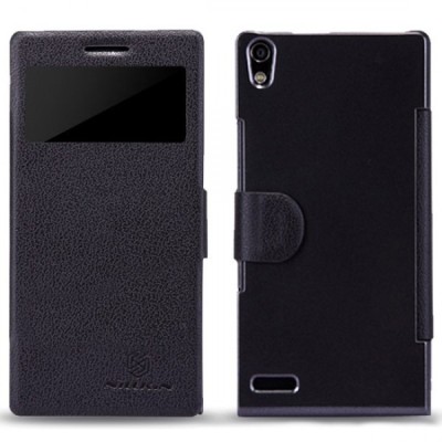 „Nillkin“ Fresh Huawei Ascend P6 atvēramais melns futrālis / Vacins.lv