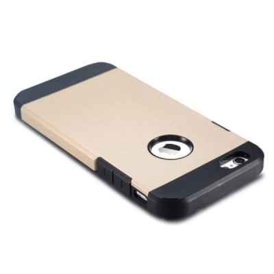 Sustiprintos apsaugos Apple iPhone 6 Plus (6s Plus) auksinis kieto silikono (TPU) ir plastiko dėklas / Priedai.lt