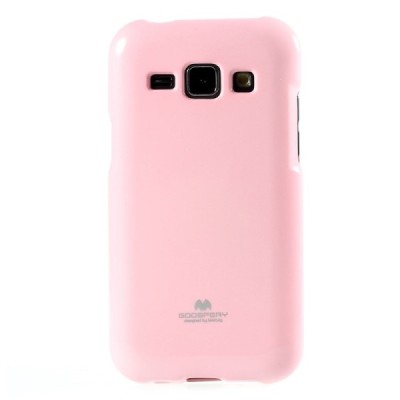Samsung Galaxy J1 Mercury gaiši rozs cieta silikona (TPU) apvalks / vacins.lv