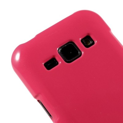 Samsung Galaxy J1 Mercury tumši rozs cieta silikona (TPU) apvalks / vacins.lv