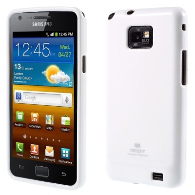 Samsung Galaxy S2 Mercury balts cieta silikona (TPU) apvalks / vacins.lv