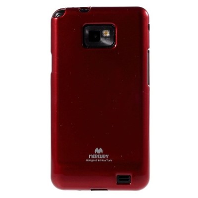 Samsung Galaxy S2 Mercury sarkans cieta silikona (TPU) apvalks / vacins.lv