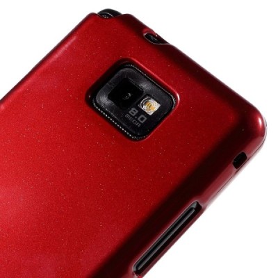 Samsung Galaxy S2 Mercury sarkans cieta silikona (TPU) apvalks / vacins.lv