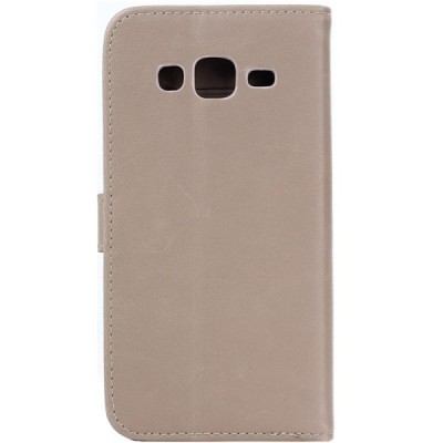 Samsung Galaxy J5 atvēramais ādas smilšains retro maciņš (maks) / Vacins.lv