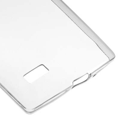 LG G4s (H735) skaidrus (permatomas) kieto silikono TPU ploniausias pasaulyje pilkas dėklas / Priedai.lt