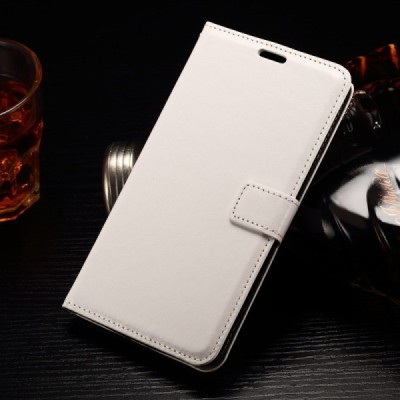 LG G4 Stylus (H635) atverčiamas baltas odinis dėklas - piniginė / Priedai.lt