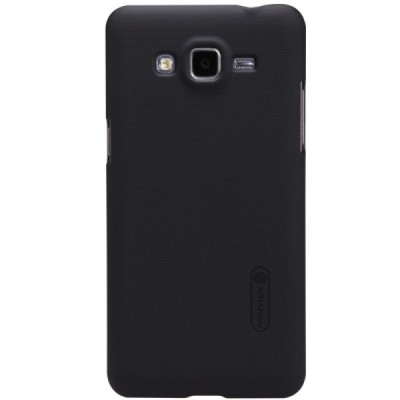 Samsung Galaxy Grand Prime (G530) Nillkin Frosted Shield melns plastmasas apvalks + ekrāna aizsargplēve / Vacins.lv
