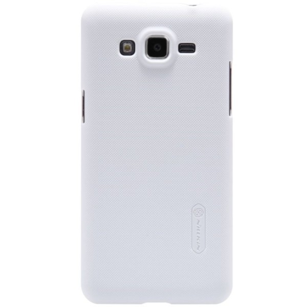 „Nillkin“ Frosted Shield dėklas - baltas + apsauginė ekrano plėvelė (Galaxy Grand Prime)