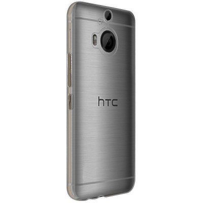 HTC One M9+ Plus dzidrs (caurspīdīgs) cieta silikona TPU pasaulē planākais pelēks apvalks / Vacins.lv