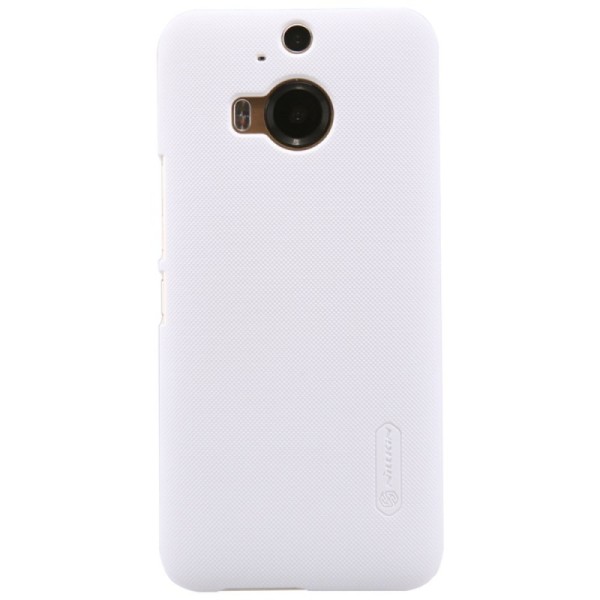 „Nillkin“ Frosted Shield apvalks - balts + ekrāna aizsargplēve (One M9+)