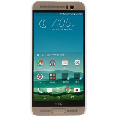 HTC One M9+ Plus Nillkin Frosted Shield balts plastmasas apvalks + ekrāna aizsargplēve / Vacins.lv