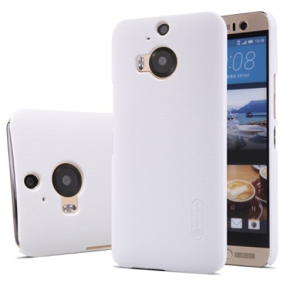 HTC One M9+ Plus Nillkin Frosted Shield balts plastmasas apvalks + ekrāna aizsargplēve / Vacins.lv