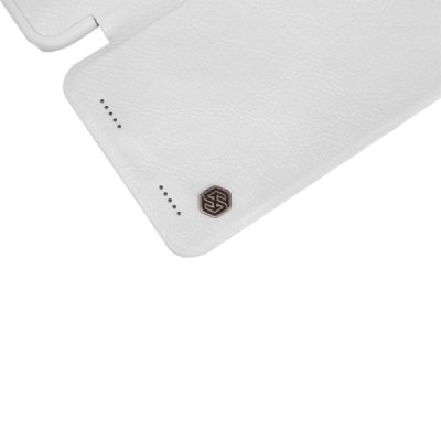 Prabangus „Nillkin“ Qin serijos baltas odinis atverčiamas HTC One M9+ Plus dėklas / Priedai.lt
