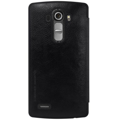Greznais „Nillkin“ Qin sērijas ādas atvērams melns LG G4 (H815) maciņš / Vacins.lv