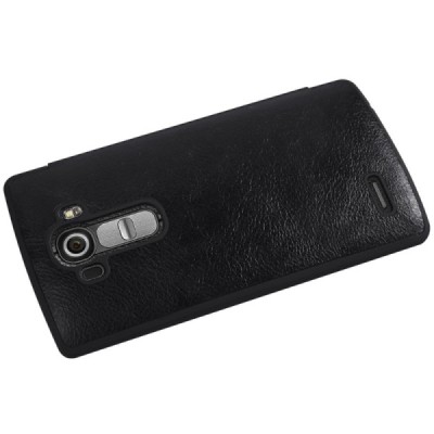 Greznais „Nillkin“ Qin sērijas ādas atvērams melns LG G4 (H815) maciņš / Vacins.lv