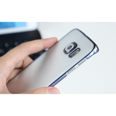 Samsung Galaxy S6 Edge (G925) Rock Neon dzidrs (caurspīdīgs) zils plastmasas apvalks / Vacins.lv