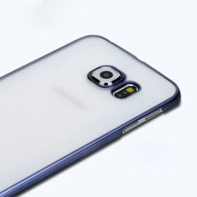 Samsung Galaxy S6 Edge (G925) Rock Neon dzidrs (caurspīdīgs) zils plastmasas apvalks / Vacins.lv