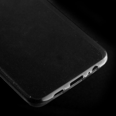 Samsung Galaxy S6 Edge+ Plus (G928) dzidrs (caurspīdīgs) cieta silikona TPU pasaulē planākais pelēks apvalks / Vacins.lv
