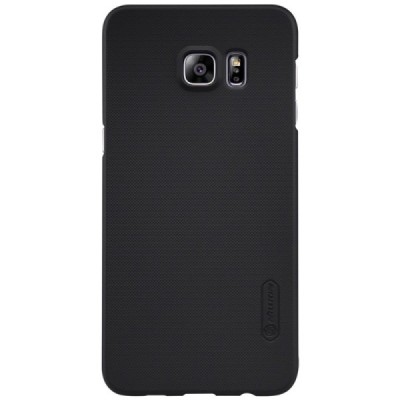 Samsung Galaxy S6 Edge+ Pluss (G928) Nillkin Frosted Shield melns plastmasas apvalks + ekrāna aizsargplēve / Vacins.lv