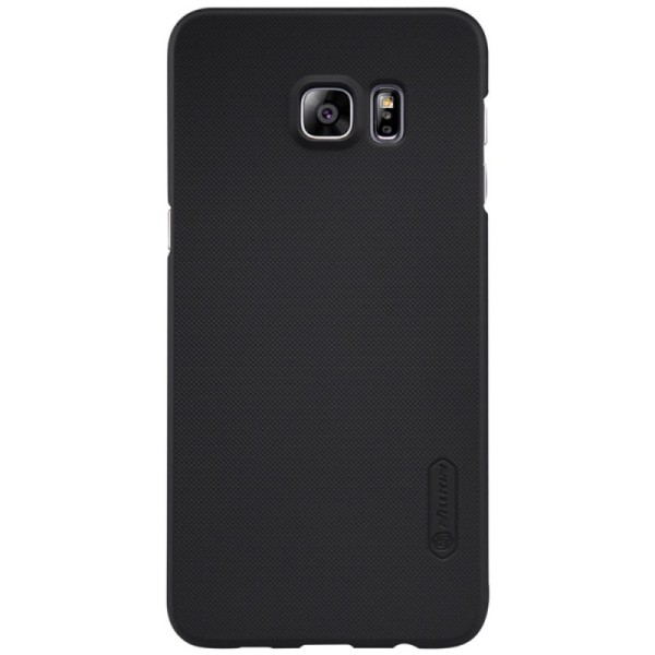 „Nillkin“ Frosted Shield dėklas - juodas + apsauginė ekrano plėvelė (Galaxy S6 Edge+)