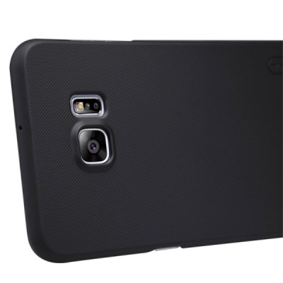 Samsung Galaxy S6 Edge+ Plus (G928) Nillkin Frosted Shield juodas plastikinis dėklas + apsauginė ekrano plėvelė / Priedai.lt