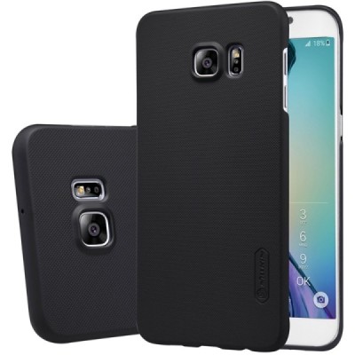 Samsung Galaxy S6 Edge+ Plus (G928) Nillkin Frosted Shield juodas plastikinis dėklas + apsauginė ekrano plėvelė / Priedai.lt