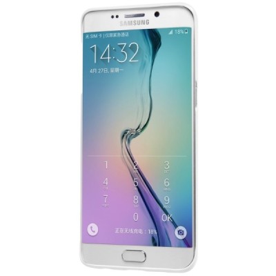 Samsung Galaxy S6 Edge+ Pluss (G928) Nillkin Frosted Shield balts plastmasas apvalks + ekrāna aizsargplēve / Vacins.lv