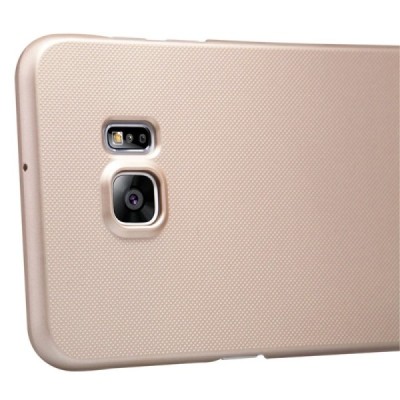 Samsung Galaxy S6 Edge+ Plus (G928) Nillkin Frosted Shield auksinis plastikinis dėklas + apsauginė ekrano plėvelė / Priedai.lt