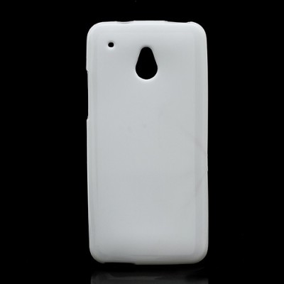 HTC One mini Jelly Case balts cieta silikona (TPU) futrālis / Vacins.lv
