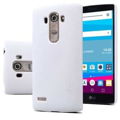LG G4s Beat (H735) Nillkin Frosted Shield balts plastmasas apvalks + ekrāna aizsargplēve / Vacins.lv