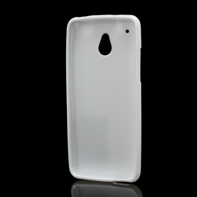 HTC One mini Jelly Case balts cieta silikona (TPU) futrālis / Vacins.lv