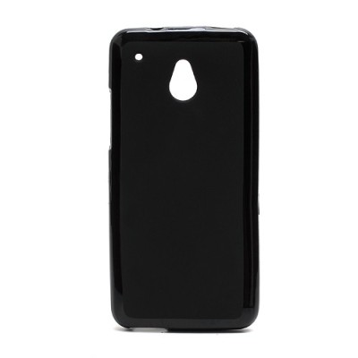 HTC One mini Jelly Case melns cieta silikona (TPU) futrālis / Vacins.lv