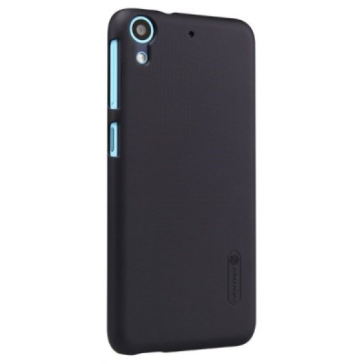 HTC Desire 626 Nillkin Frosted Shield juodas plastikinis dėklas + apsauginė ekrano plėvelė / Priedai.lt