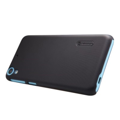 HTC Desire 626 Nillkin Frosted Shield juodas plastikinis dėklas + apsauginė ekrano plėvelė / Priedai.lt