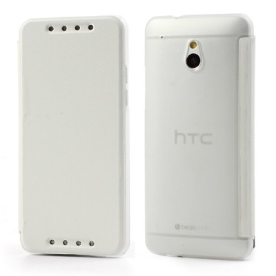 Atvēramais HTC One mini balts maciņš / Vacins.lv