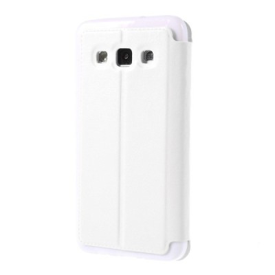 Samsung Galaxy A3 2015 (A300F) Smart Window atvēramais balts maciņš / Vacins.lv