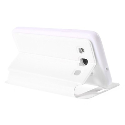 Samsung Galaxy A3 2015 (A300F) Smart Window atvēramais balts maciņš / Vacins.lv