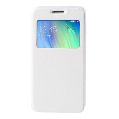 Samsung Galaxy A3 2015 (A300F) Smart Window atvēramais balts maciņš / Vacins.lv