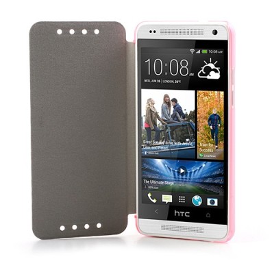 Atvēramais HTC One mini rozs maciņš / Vacins.lv