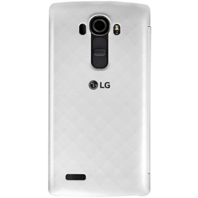 Oficiāls LG G4 (H815) Quick Circle Snap-On balts atvērams maciņš / Vacins.lv