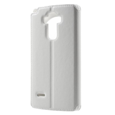 LG G4 Stylus (H635) Roar Noble ādas atvēramais balts maciņš / Vacins.lv