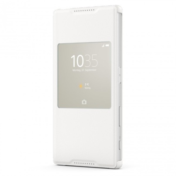 „Sony“ Style Cover Window atvērams maciņš - balts (Xperia Z5)