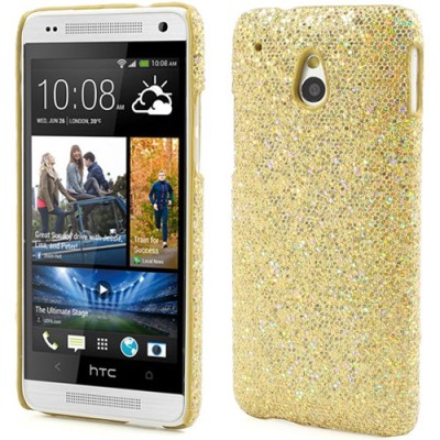 HTC One mini spīdīgs zelts apvalks / Vacins.lv