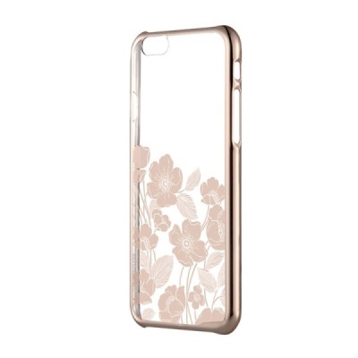 Apple iPhone 6S Plus elegants Devia Crystal Rococo Swarovski dzidrs (caurspīdīgs) zelta plastmasas apvalks ar kristāliem / Vacin