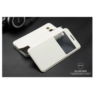 Samsung Galaxy A3 2015 (A300F) „Kalaideng“ Sun atvēramais balts maciņš / Vacins.lv