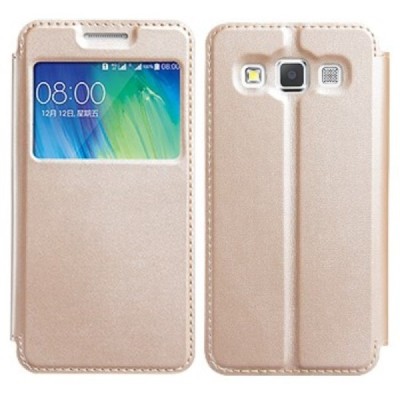 Samsung Galaxy A3 2015 (A300F) „Kalaideng“ Sun atverčiamas auksinis dėklas - knygutė / Priedai.lt
