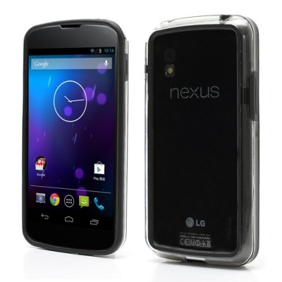 Skaidrus, juodas Nexus 4 E960 kraštų apvadas (rėmelis) / Priedai.lt
