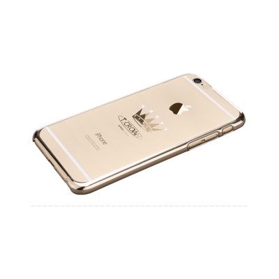 Apple iPhone 6S Plus elegants X-Fitted Crystal T Crown Swarovski dzidrs (caurspīdīgs) zelta plastmasas apvalks ar kristāliem / V