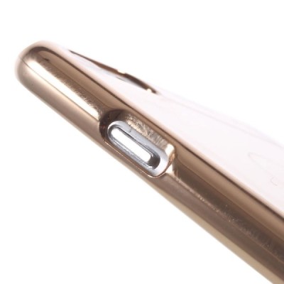 Apple iPhone 6s Plus X-Fitted Crystal Waterdrop Swarovski plastikinis skaidrus permatomas auksinis dėklas su kristalais / Prieda